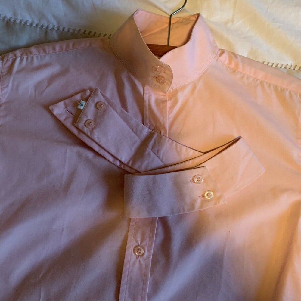 Pink Short Sleeve Show Shirt with Collar Sz 30